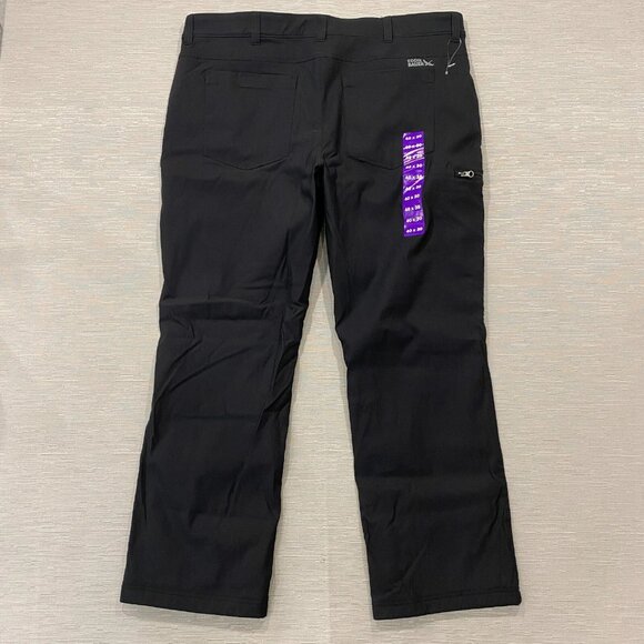 Eddie Bauer Fleece Lined Tech Pants Mens 40 x 30 Black Water Repellent Insulated - Picture 3 of 11